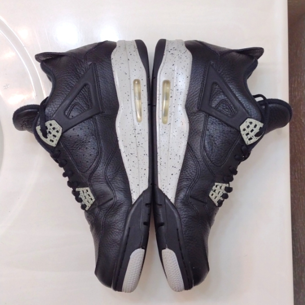 Air Jordan 4 Retro Black Oreo Tech Grey LS Mens Sneakers 314254-003 Size 12 - Picture 13 of 14